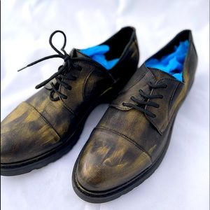 NEW Cordani Calzature Alexa Black & Gold Oxford